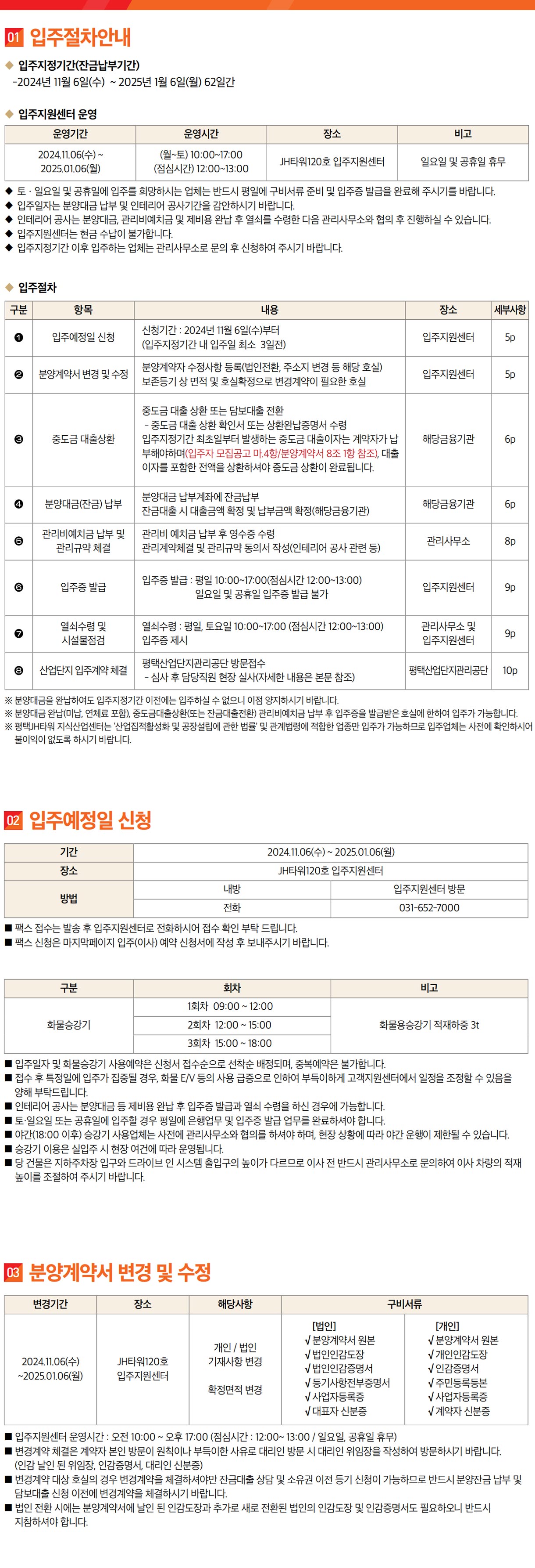 입주절차